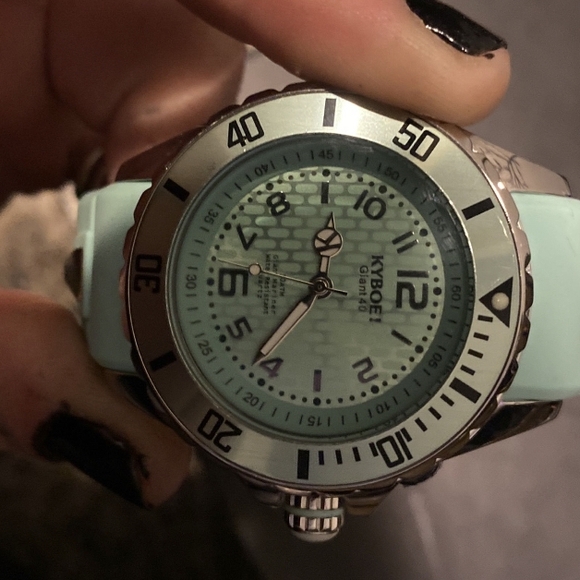 KYBOE! Brand New Woman’s Mint Silicone & Silver Watch *NWT*